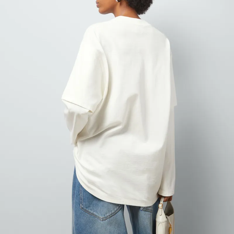 GUCCI Cotton Jersey T Shirt Off White-2