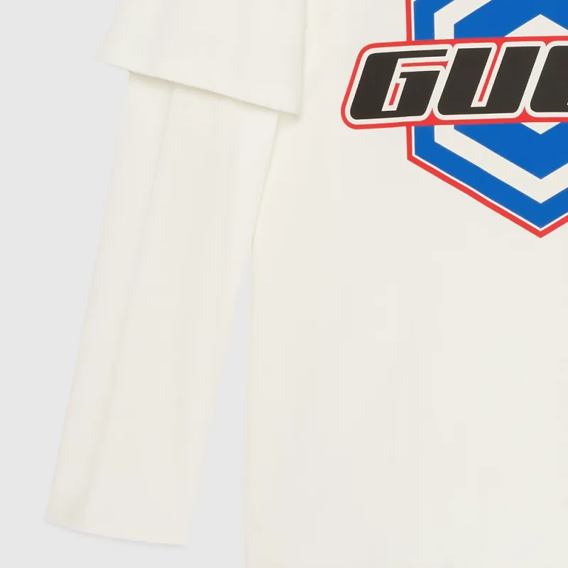 GUCCI Cotton Jersey T Shirt Off White-4