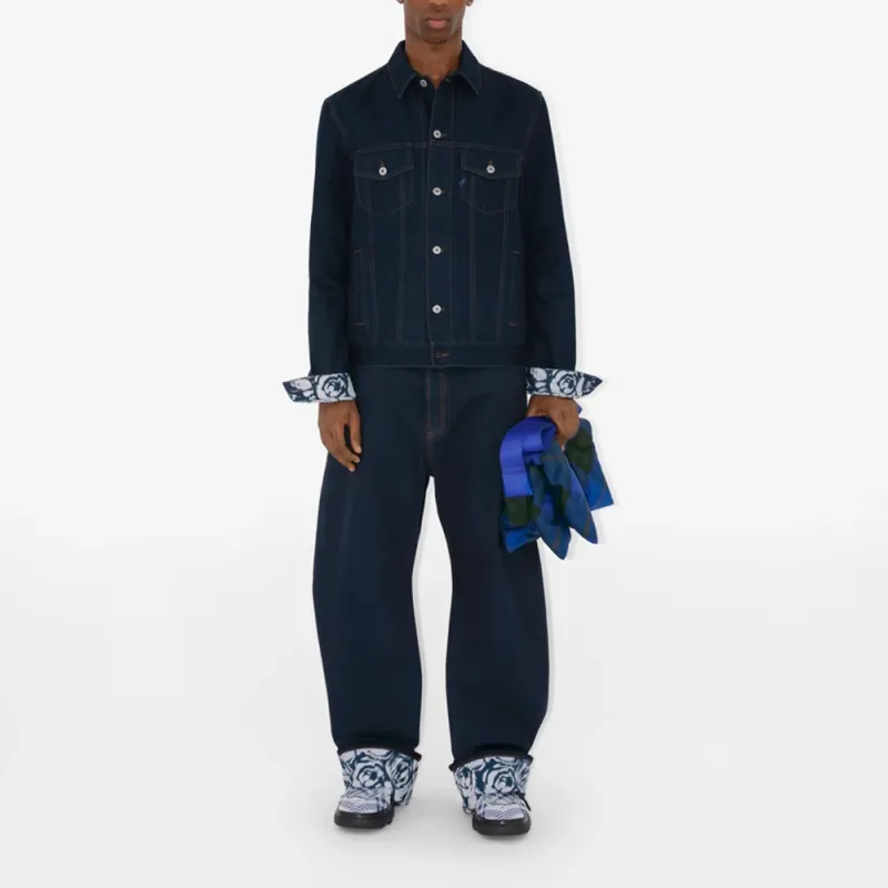 Burberry Rose Printed Turn Up Brim Jeans-2