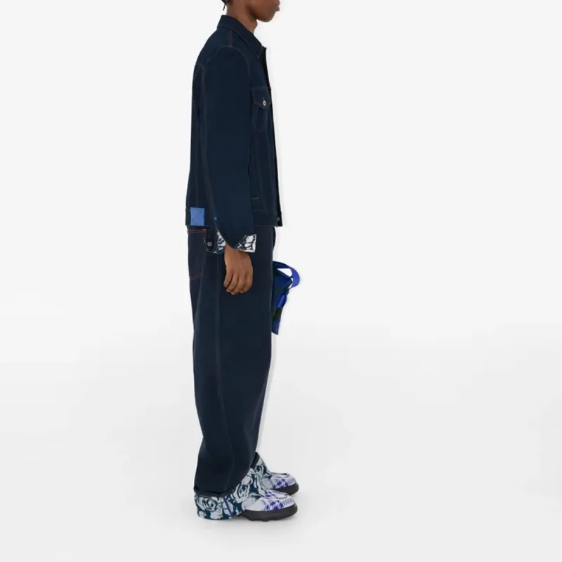 Burberry Rose Printed Turn Up Brim Jeans-4