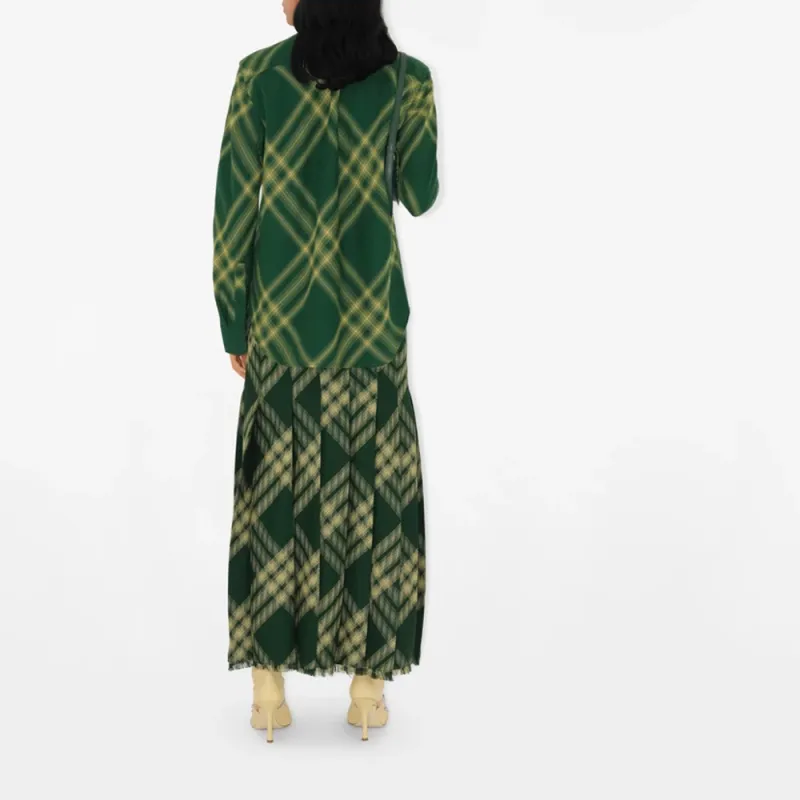 Burberry Check-pattern Wool Shirt-3