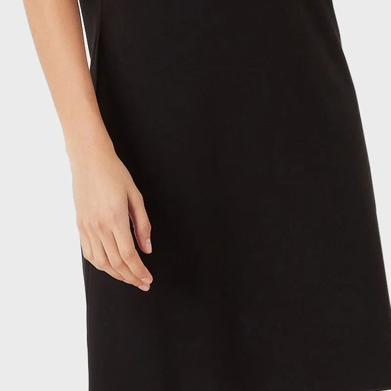 EMPORIO ARMANI EA7 Short Sleeved Dresses Women's Black-4