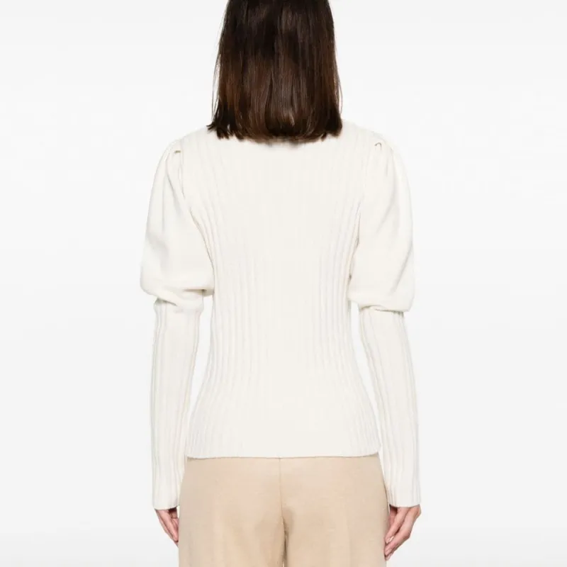 Chloé High Neck Ribbed Knit Jumper-2