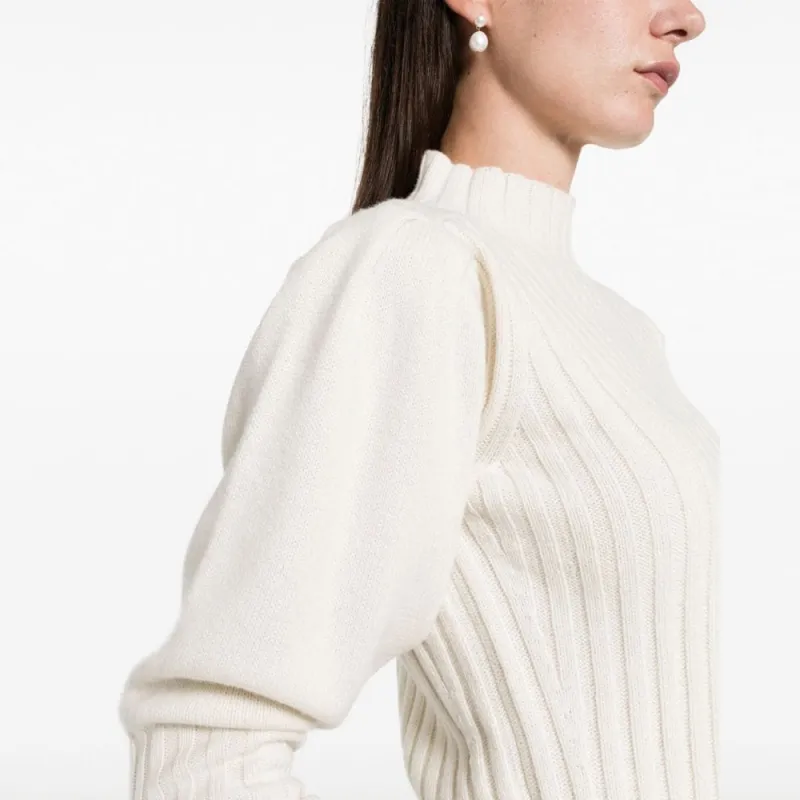 Chloé High Neck Ribbed Knit Jumper-4