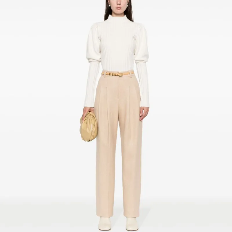 Chloé High Neck Ribbed Knit Jumper-1