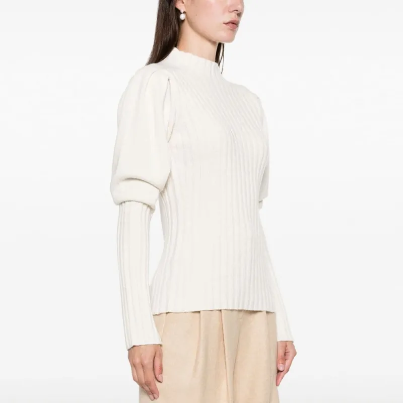 Chloé High Neck Ribbed Knit Jumper-3