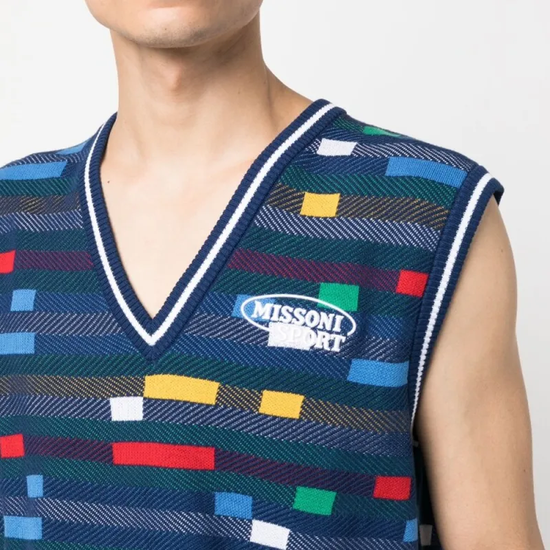 MISSONI Tank Tops Men Indigo-4