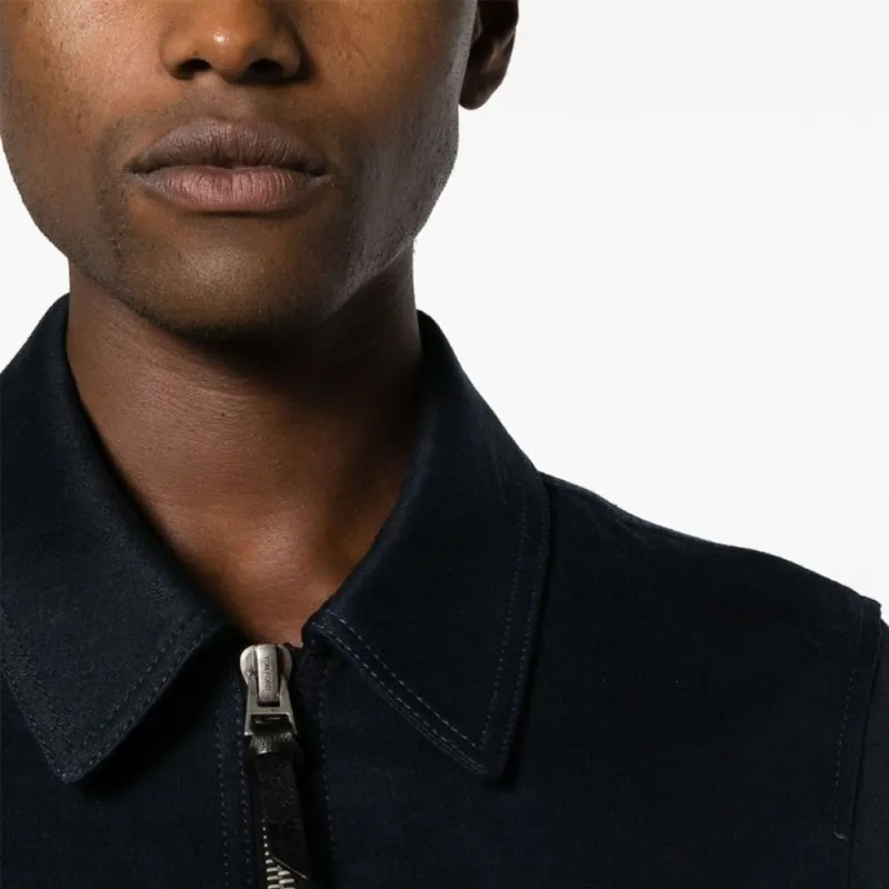 TOM FORD Straight point Collar Shirt Jacket-4