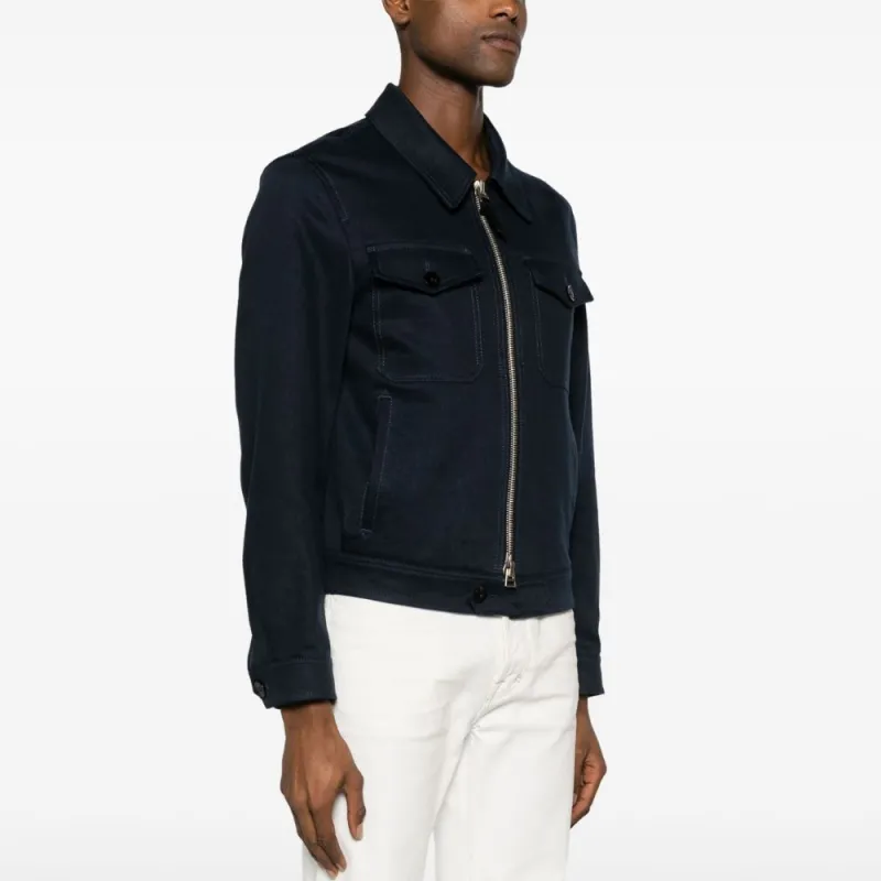 TOM FORD Straight point Collar Shirt Jacket-3