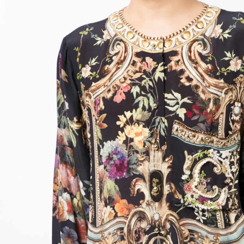 Camilla Play Your Cards Right Silk Bomber Jacket-4