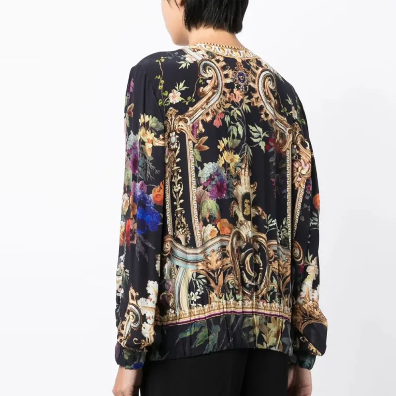 Camilla Play Your Cards Right Silk Bomber Jacket-2