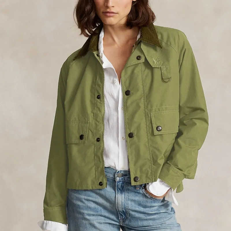 Polo Ralph Lauren SS24 Jackets & Coats Women's Olive Green-2