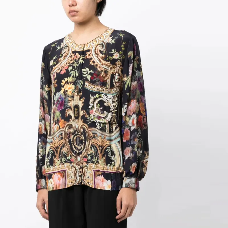 Camilla Play Your Cards Right Silk Bomber Jacket-3