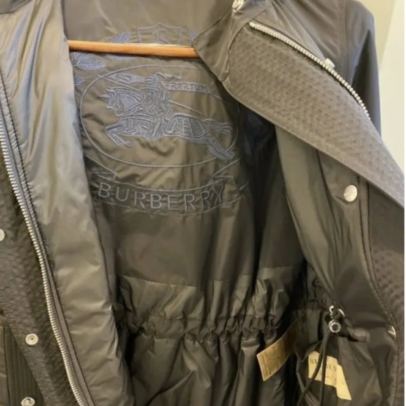 Burberry Coats Women's Dark Olive-5
