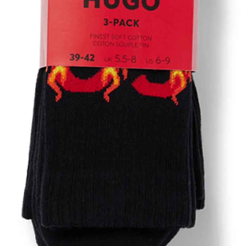 HUGO BOSS SS24 Ankle Socks Men's 3 Pack Black-5