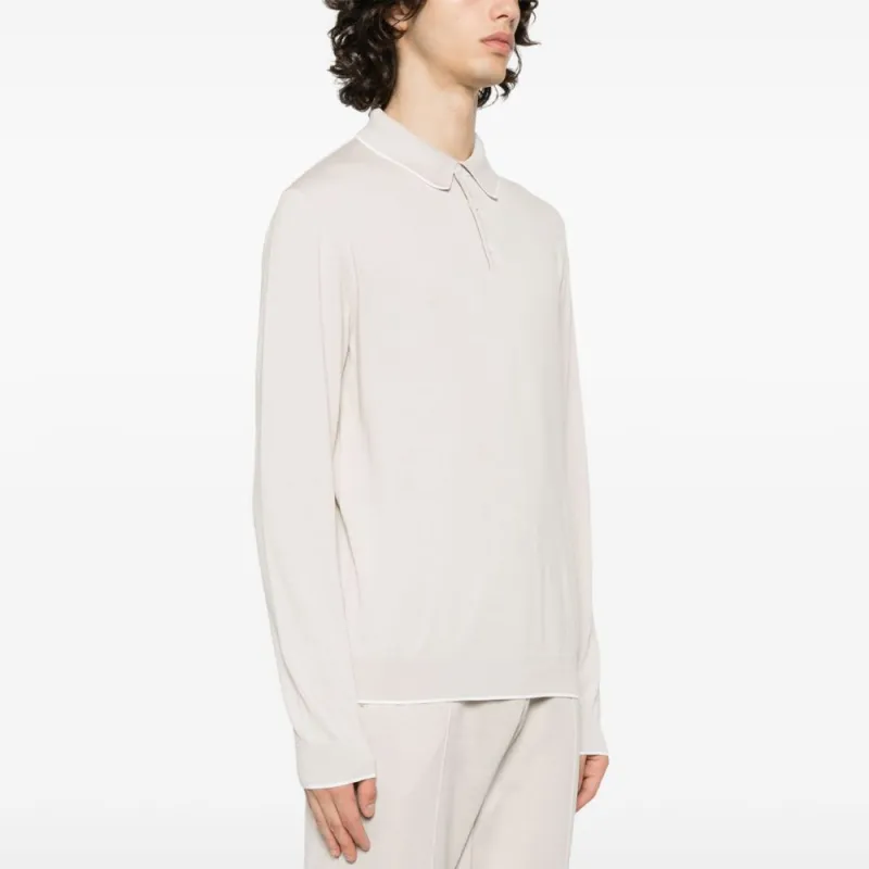 Eleventy Long sleeve Polo Shirt-3