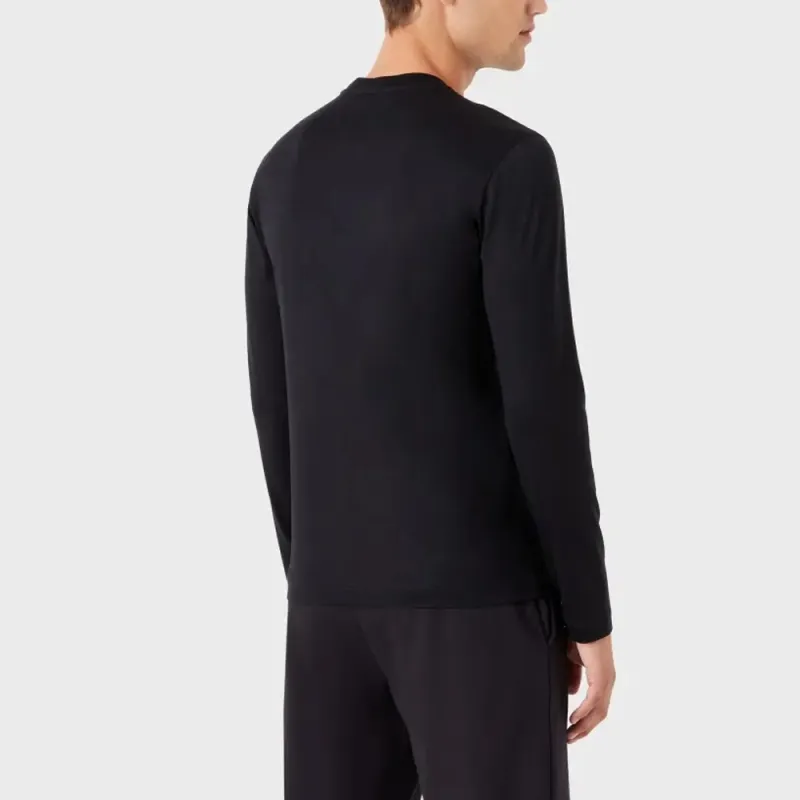 EMPORIO ARMANI Long Sleeved Crewneck Straight Hem Top-8