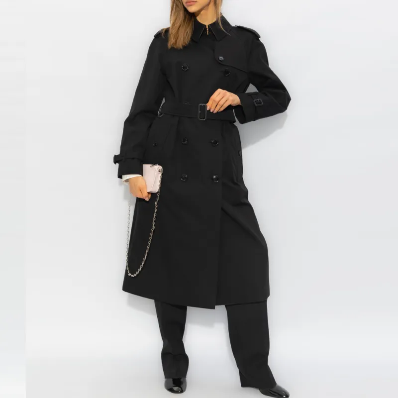 Burberry Double Breasted Belted Trench Coat-2
