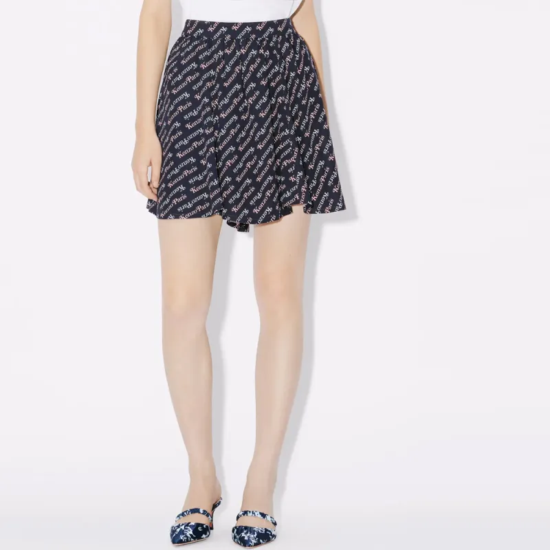KENZO Allover Logo Printed Mini Skirt-2