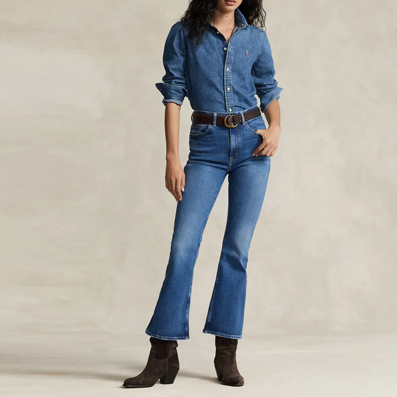 Polo Ralph Lauren FW23 Jeans Women's Washed Blue-1