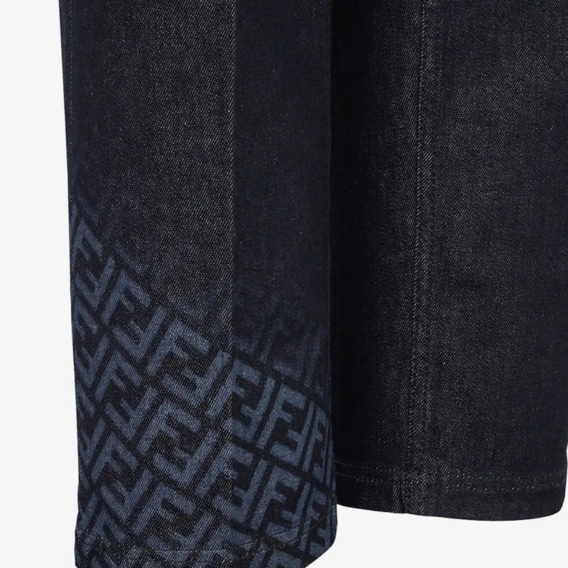 FENDI Pressed crease Straight leg Jeans-3