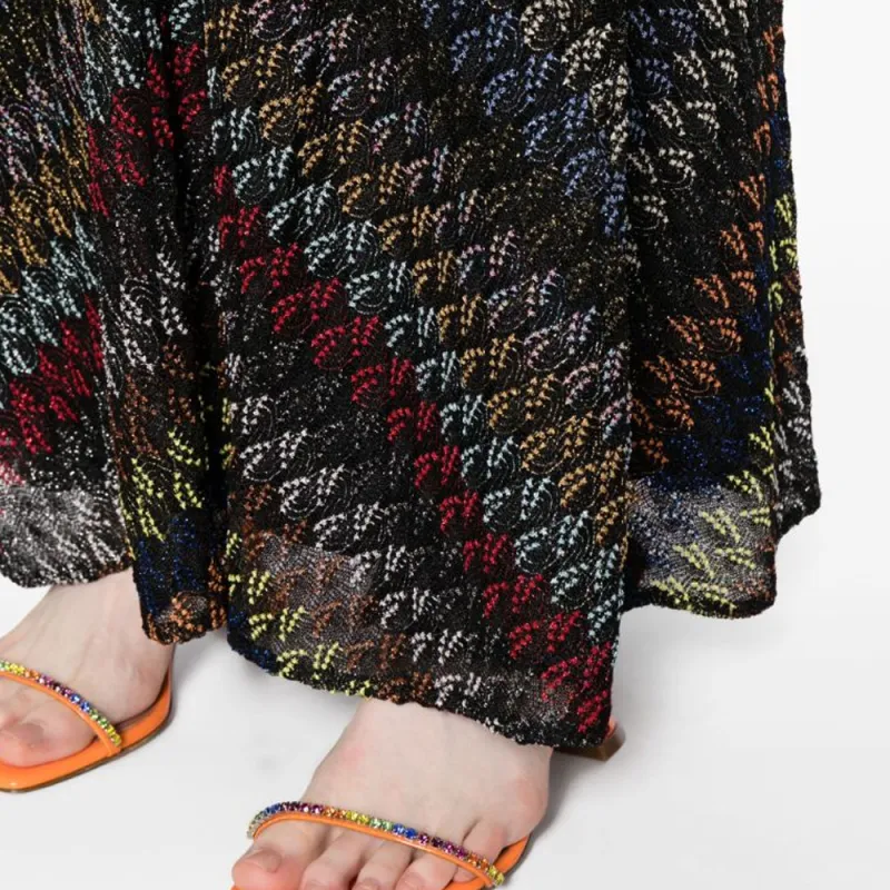 MISSONI Zigzag Crochet knit Maxi Dress-4