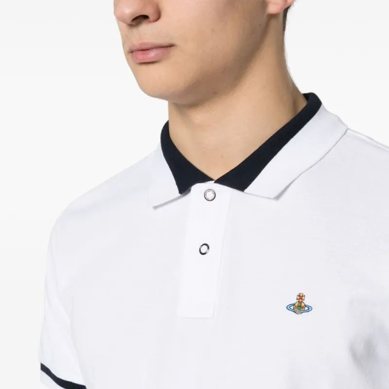 Vivienne Westwood Orb Embroidered Short Sleeved Polo Shirt-4