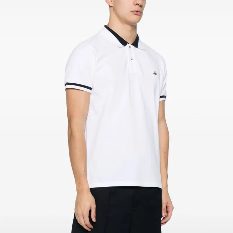 Vivienne Westwood Orb Embroidered Short Sleeved Polo Shirt-3