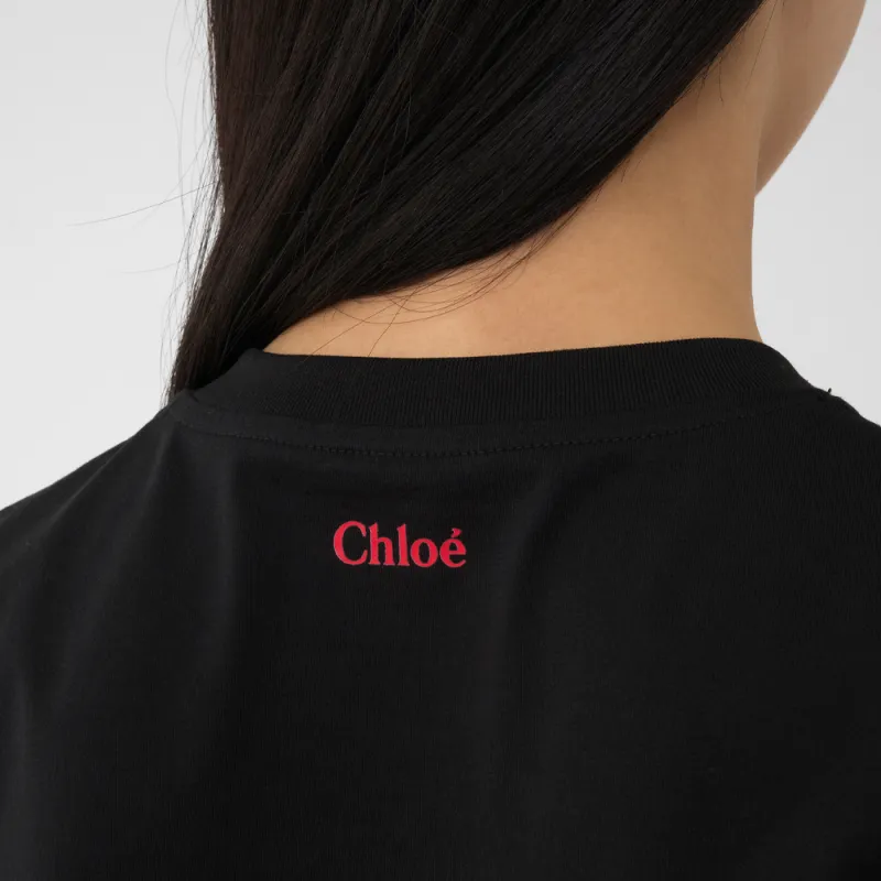 Chloé Sequin Embellished Crewneck T Shirt-5