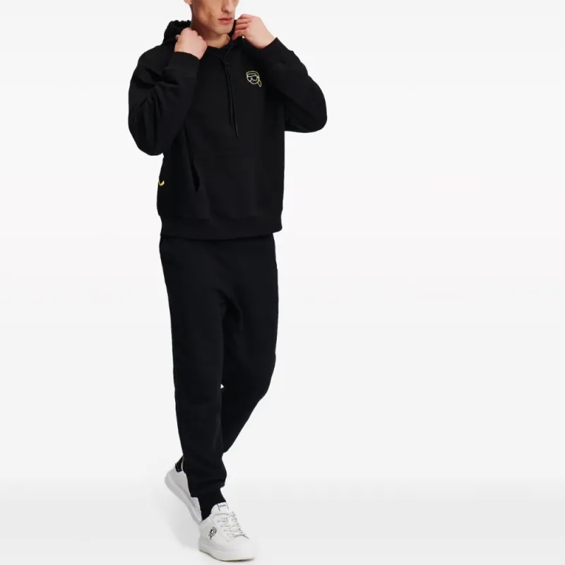 Karl Lagerfeld Ikon Outline Organic-cotton Hoodie-1