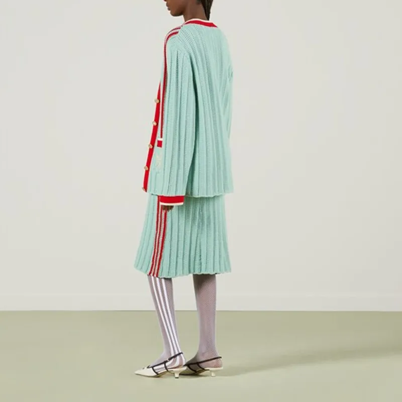GUCCI x Adidas Adidas X Gucci Co-branded Series FW22 Knitwear Women's Green-3