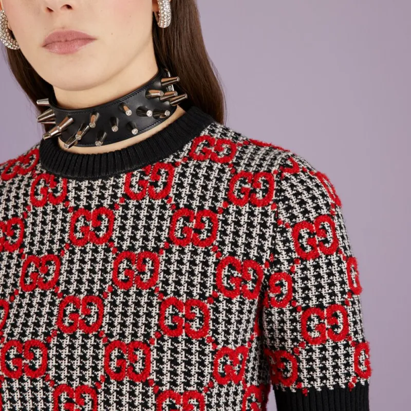 GUCCI GG jacquard Wool Top-4