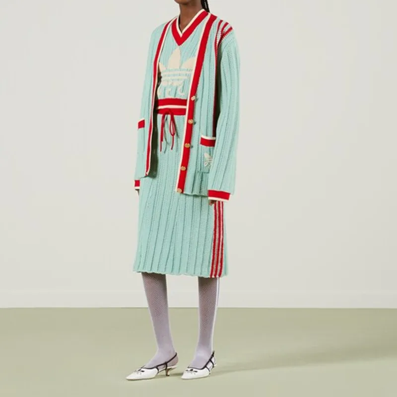 GUCCI x Adidas Adidas X Gucci Co-branded Series FW22 Knitwear Women's Green-1