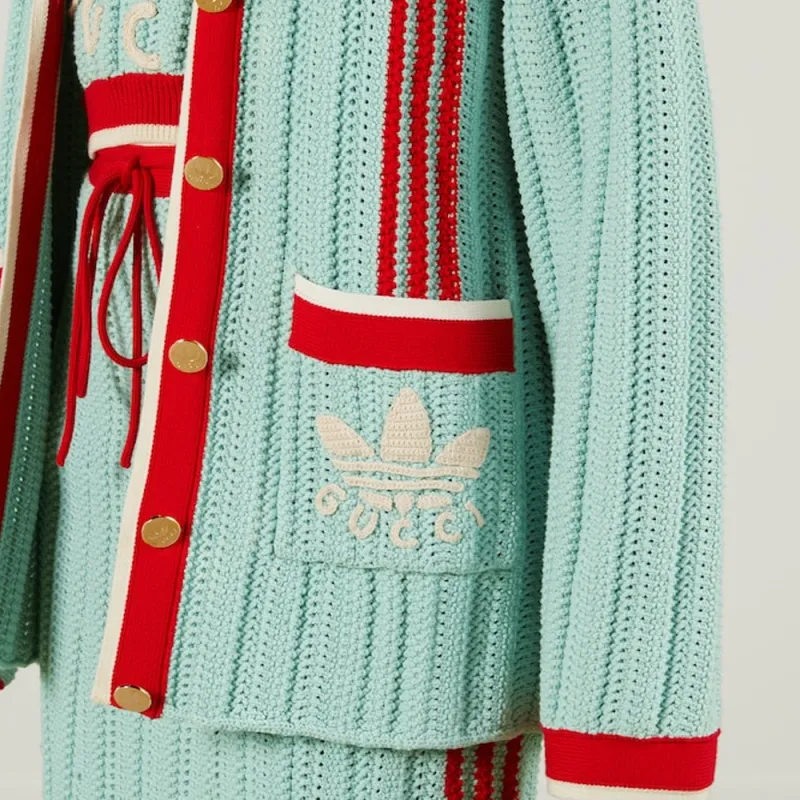 GUCCI x Adidas Adidas X Gucci Co-branded Series FW22 Knitwear Women's Green-4