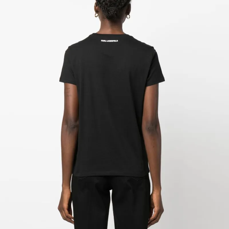 KARL LAGERFELD / Karl Lagerfeld Jeans Ikonik 2.0 Choupette Embellished Crewneck T-Shirt-9