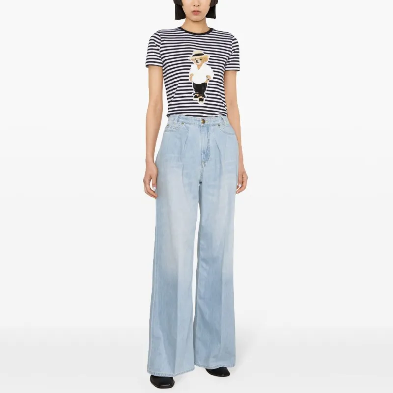 PINKO Logo Patch Denim Jeans-1