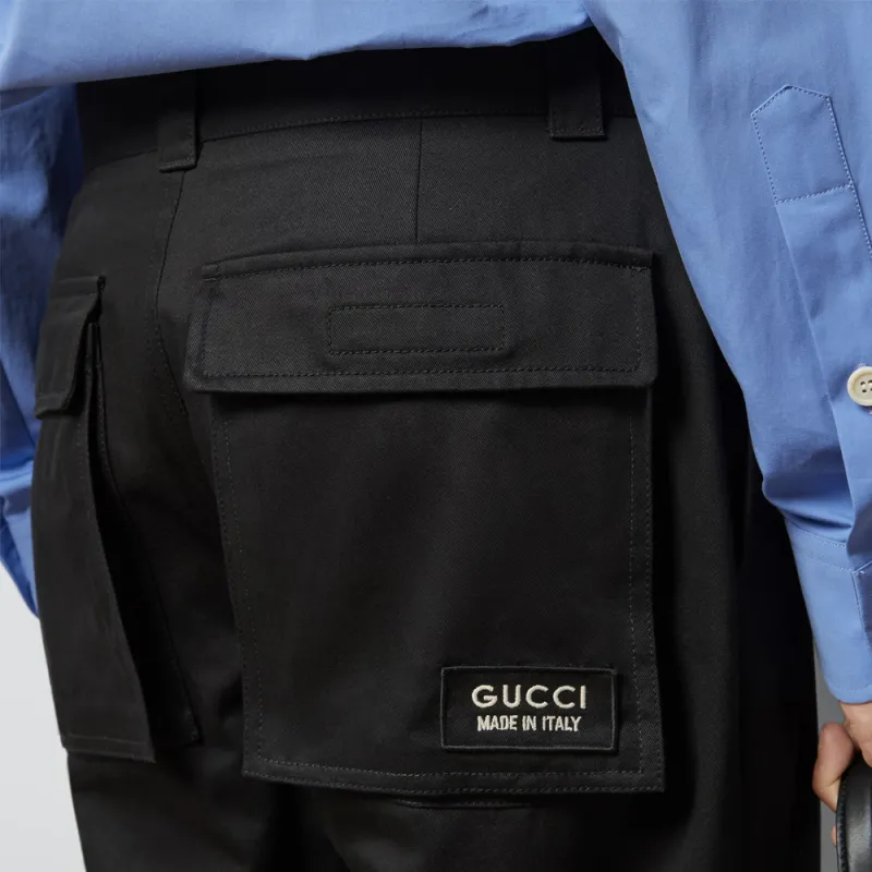 GUCCI Drill Cargo Trousers-5
