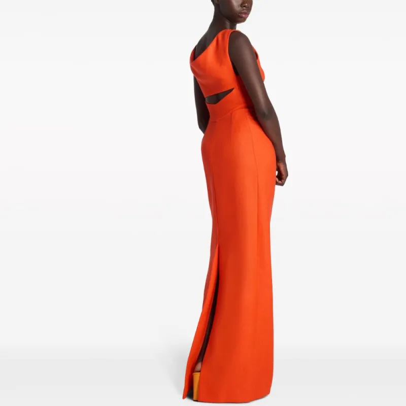 St. John Column Wool Gown-2
