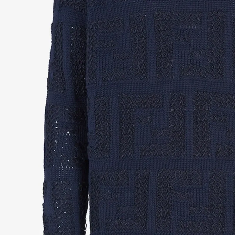 FENDI All Over Ff Motif Chunky Knit Jumper-2