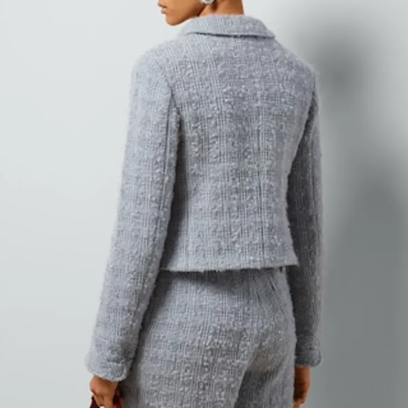 GUCCI Tweed Button Up Blazer-2