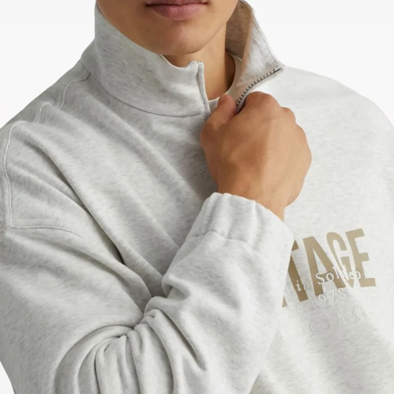 Brunello Cucinelli Logo Printed High Neck Sweatshirt-4