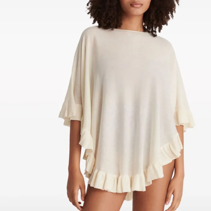 Eres Edgar Ruffled Fine knit Poncho-2