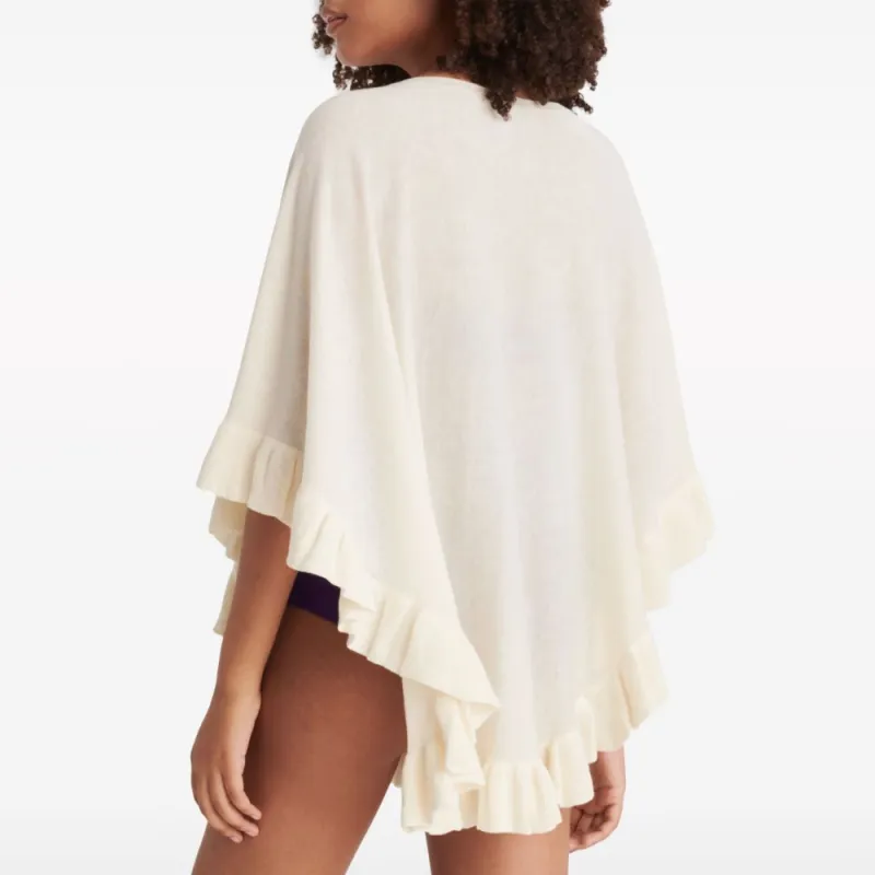 Eres Edgar Ruffled Fine knit Poncho-3