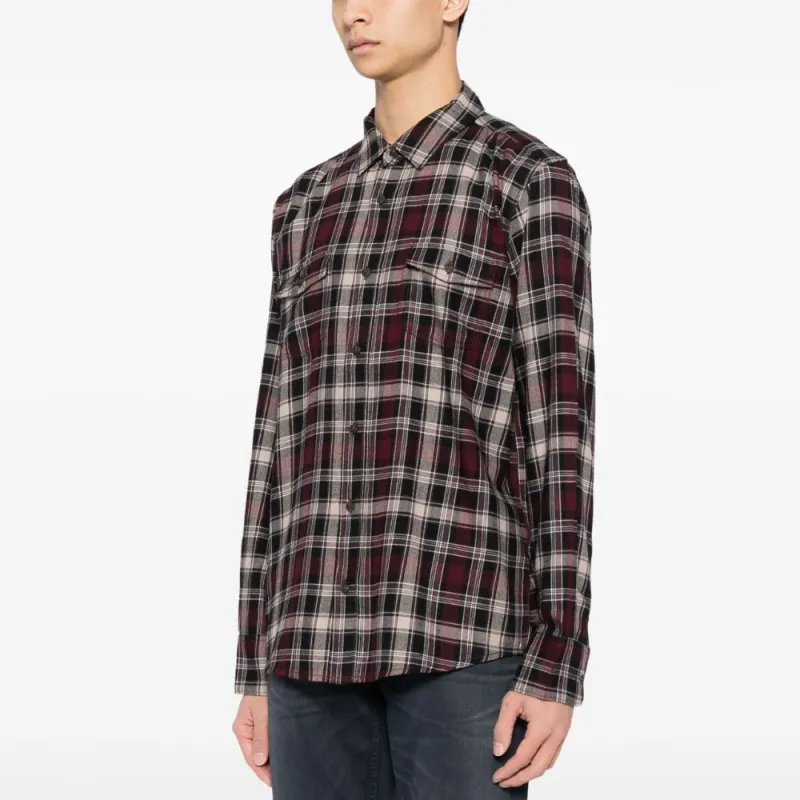 PAIGE Everett Plaid check Flannel Shirt-3