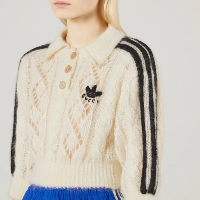 GUCCI x Adidas Knitwear Women's Ivory White-3