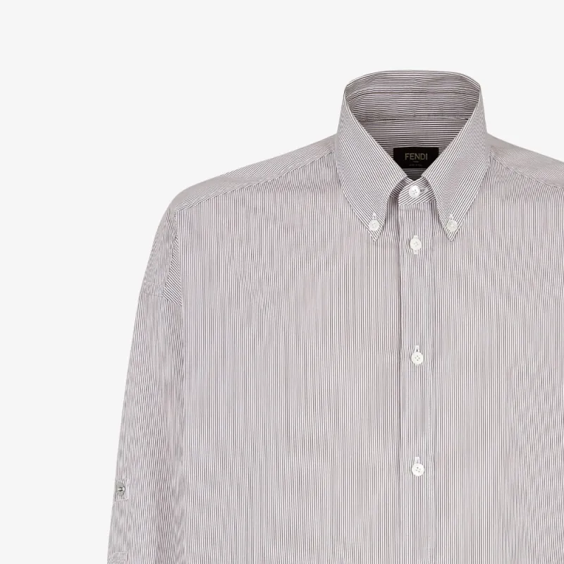 FENDI Shirts Men Brown-4
