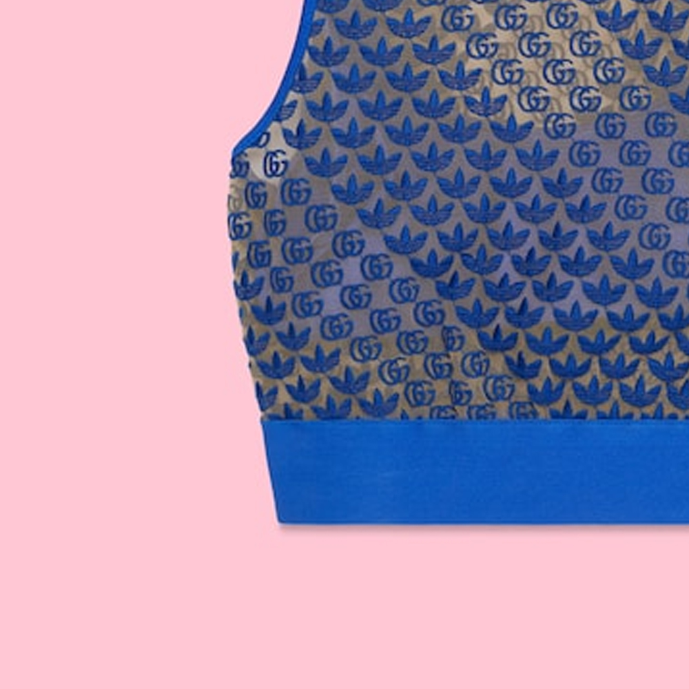 GUCCI X Adidas Gg Tulle Top Blue - POIZON