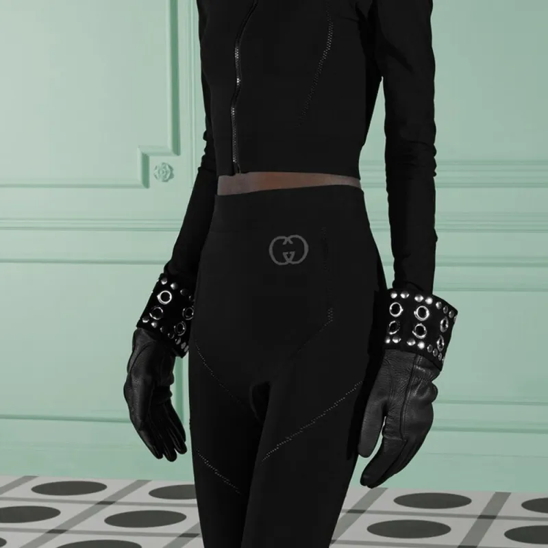 GUCCI Perforated detail Seamless Track Pants-3