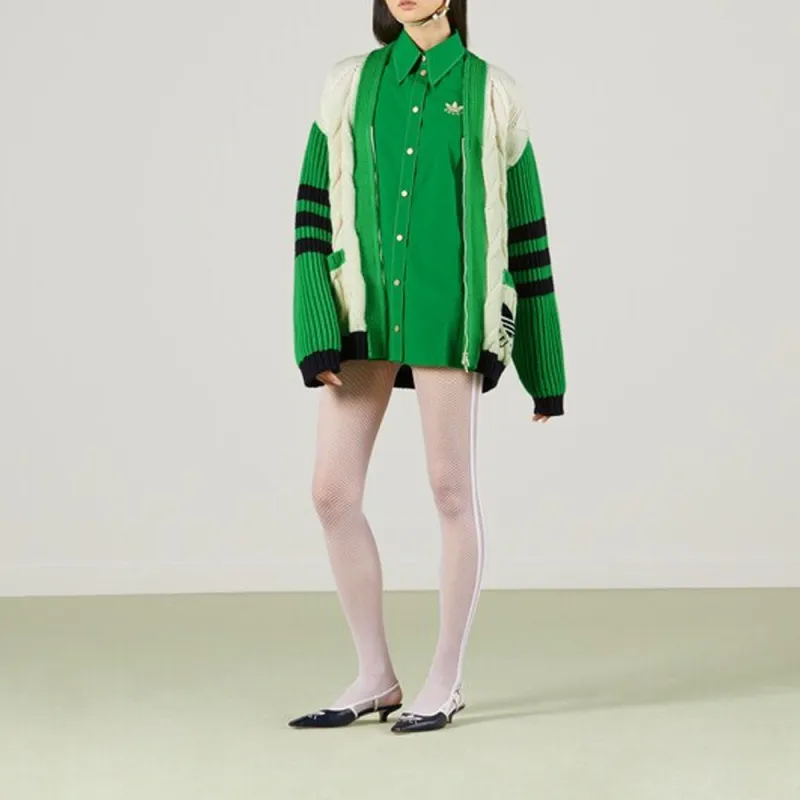 Adidas X GUCCI Cashmere Sweaters Women's Green-1