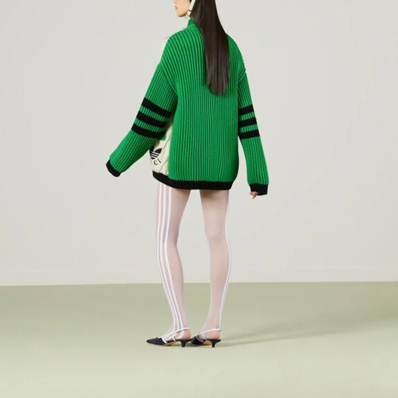 Adidas X GUCCI Cashmere Sweaters Women's Green-3